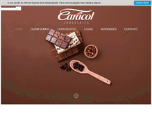 Tablet Screenshot of caracolchocolates.com.br